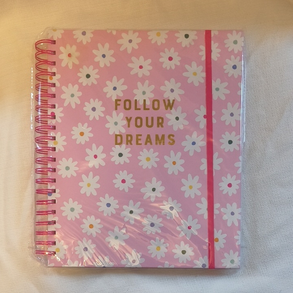 Pink Floral Spiral Notebook